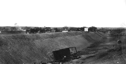 Creating Railroad Grade, Pierre in Background